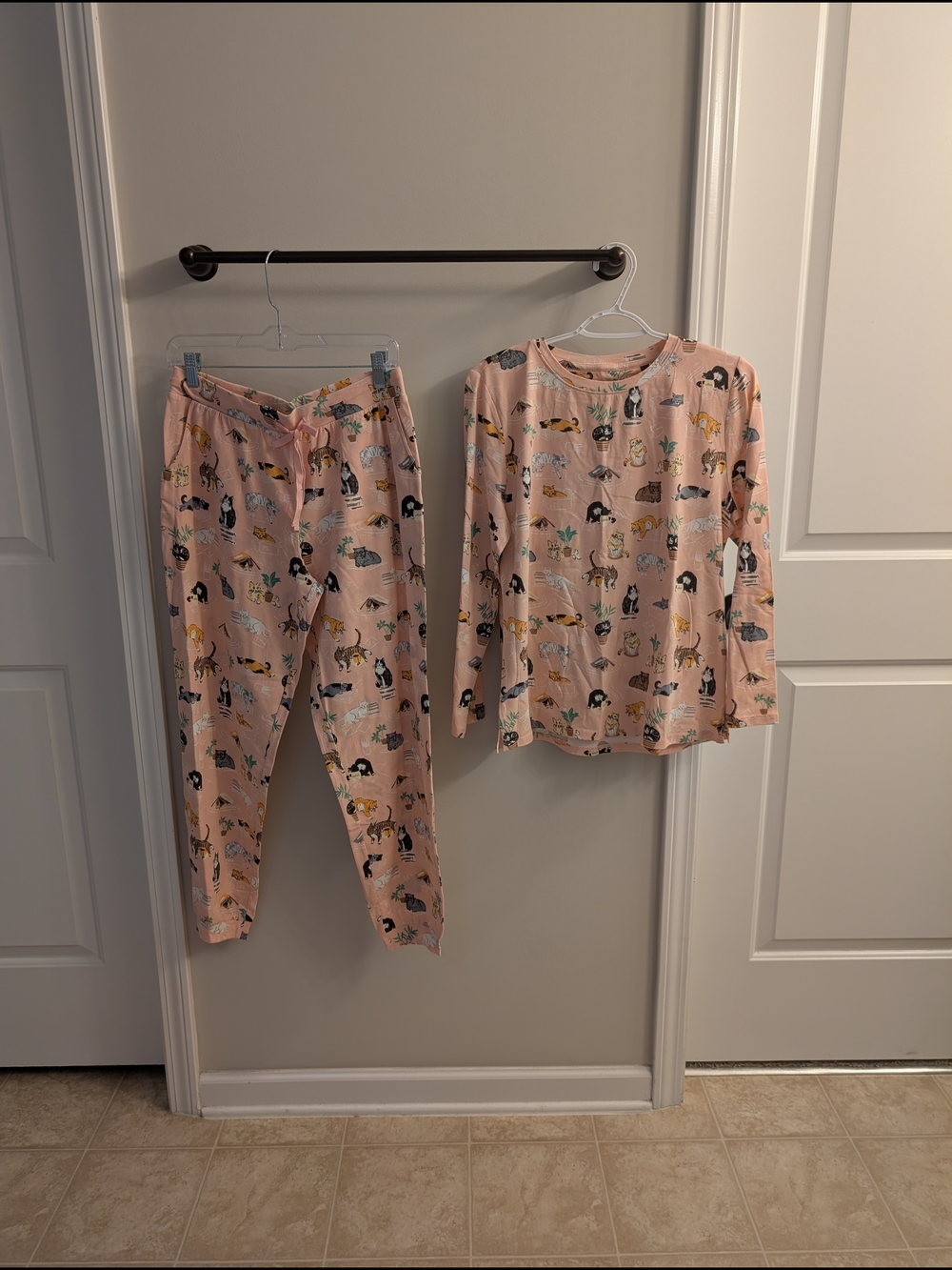 Pink Animal Print Pajama Set (Small)